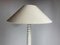 Mid-Century French Alabaster Floor Lamp with Bouclé Shade, 1950s 5