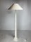 Französische Mid-Century Stehlampe aus Alabaster mit Bouclé Schirm, 1950er 1