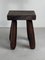 Tabouret Brutaliste Chunky en Chêne, Pays-Bas, 1950s 7