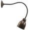 Industrielle Vintage Wandlampe aus Messing mit Schwanenhals 1