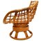 Bamboo Swivel Armchair, Italy, 1970s, Image 6