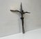 Brutalist Wall Crucifix in Iron and Brass, 1970s 3