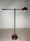 Lámpara de pie envuelta en cuero y cosido de Jacques Adnet, años 70, Imagen 2