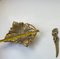 Art Nouveau Wine Leaf Dish and Letter Opener in Brass, 1940s, Set of 2 8