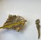 Art Nouveau Wine Leaf Dish and Letter Opener in Brass, 1940s, Set of 2, Image 8