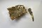 Art Nouveau Wine Leaf Dish and Letter Opener in Brass, 1940s, Set of 2 2