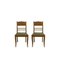 Art Deco Oak Dining Chairs, France, 1940s, Set of 2, Image 3