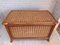 Vintage Bohemian Rattan Trunk Wicker Bamboo Ottoman, 1970s 2