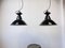 Small Factory Ceiling Lamps from VEB, GDR, 1950s, Set of 2, Image 3