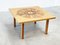 Tavolino da caffè fatto a mano in legno intarsiato, anni '70, Immagine 3