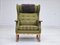 Danish Highback Armchair in Wool & Oak, 1970s, Image 2