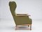 Danish Highback Armchair in Wool & Oak, 1970s, Image 3