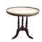 19th Century Round Auxiliar Table with Marble Top and Bronze Edges, Spain 1