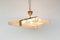 Large Mid-Century Square Recessed Lamp in Acrylic Glass and Brass, 1960s 11
