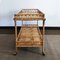 Bamboo & Rattan Serving Bar Cart Trolley by Franco Albini, Italy, 1960s 4