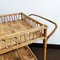 Bamboo & Rattan Serving Bar Cart Trolley by Franco Albini, Italy, 1960s 7