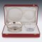 Silver & Glass Caviar Bowl & Serving Spoon Set from Cartier, 1990s, Set of 3 2