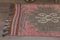 Alfombra de pasillo Herki Oushak en rosa, años 60, Imagen 7