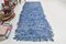 Handmade Blue Kilim Runner Rug in Wool, 1960 2