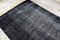 Large Vintage Black Wool Faded Rug, 1960s, Image 6