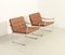 Safari Style Armchairs with Leather Strap Armrests, 1960s, Set of 2 1