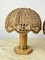 Mid-Century Bedside Table Lamps in Rattan, 1960s, Set of 2, Image 3
