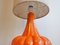 Große Vintage Stehlampe aus Orangefarbener Keramik, 1970er 5