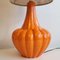 Lámpara de pie vintage grande de cerámica naranja, años 70, Imagen 11