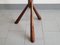 Brutalistischer Dreibein Aschenbecher aus Holz im Stil von Jean Touret, 1970er 3