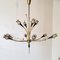 Mid-Century Chandelier in Brass and Resin from Lunel, 1950s 1