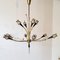 Mid-Century Chandelier in Brass and Resin from Lunel, 1950s, Image 1