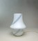 Lámpara de mesa Mid-Century de cristal de Murano blanco, Italia, años 60, Imagen 1