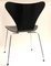 Schwarzer Modell 3107 Stuhl von Arne Jacobsen für Fritz Hansen, 1960er 4