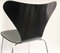 Schwarzer Modell 3107 Stuhl von Arne Jacobsen für Fritz Hansen, 1960er 3