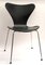 Silla modelo 3107 en negro de Arne Jacobsen para Fritz Hansen, años 60, Imagen 1