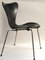 Sedia nr. 3107 nera di Arne Jacobsen per Fritz Hansen, anni '50, Immagine 2