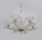 Italian Art Deco Murano Glass and Brass Chandelier attributed to Ercole Barovier, 1930s 2