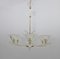 Italian Art Deco Murano Glass and Brass Chandelier attributed to Ercole Barovier, 1930s, Image 5