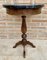 Vintage French Walnut Side Table with Black Marbled Tabletop, 1880s, Image 1
