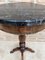 Vintage French Walnut Side Table with Black Marbled Tabletop, 1880s 8