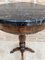 Vintage French Walnut Side Table with Black Marbled Tabletop, 1880s, Image 8