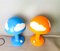 Lampes de Bureau Mushroom Skojig Bleues et Oranges par Henrik Preutz pour Ikea, Set de 2 3