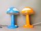 Mushroom Skojig Tischlampen in Blau & Orange von Henrik Preutz für Ikea, 2er Set 2