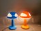 Lampade da tavolo Mushroom Skojig blu e arancioni di Henrik Preutz per Ikea, set di 2, Immagine 5