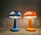 Lampade da tavolo Mushroom Skojig blu e arancioni di Henrik Preutz per Ikea, set di 2, Immagine 4