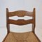 Brutalist Oak Razor Blade Chairs, France, 1960s, Set of 6 13