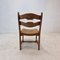 Brutalist Oak Razor Blade Chairs, France, 1960s, Set of 6 9