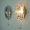Mid-Century Wall Lamps in Ice Glass, Brass & Metal from Hillebrand, 1960s, Set of 2 5