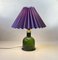 Mid-Century Green Glass Meteor Table Lamp by Michael Bang for Holmegaard, 1970s 1