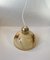 Art Deco Style Brass & Marble Glass Pendant Lamp, 1930s, Image 4